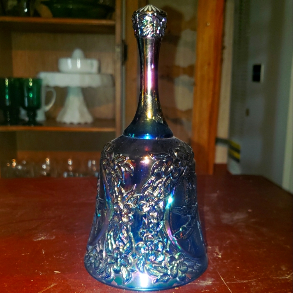 Fenton iridescent glass bell